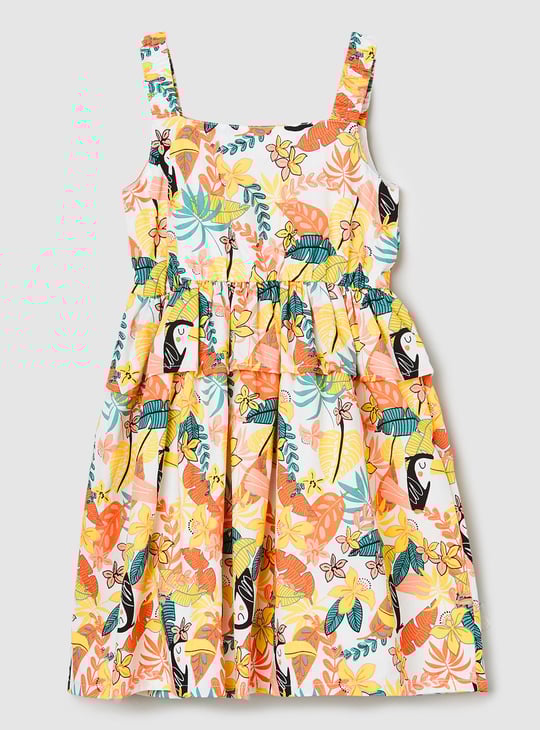 Girls Printed A-line Dress