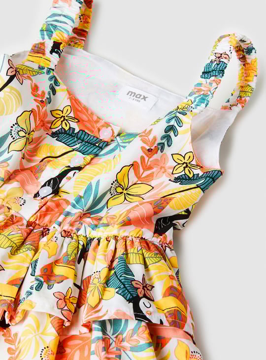 Girls Printed A-line Dress