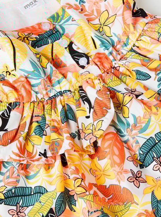 Girls Printed A-line Dress