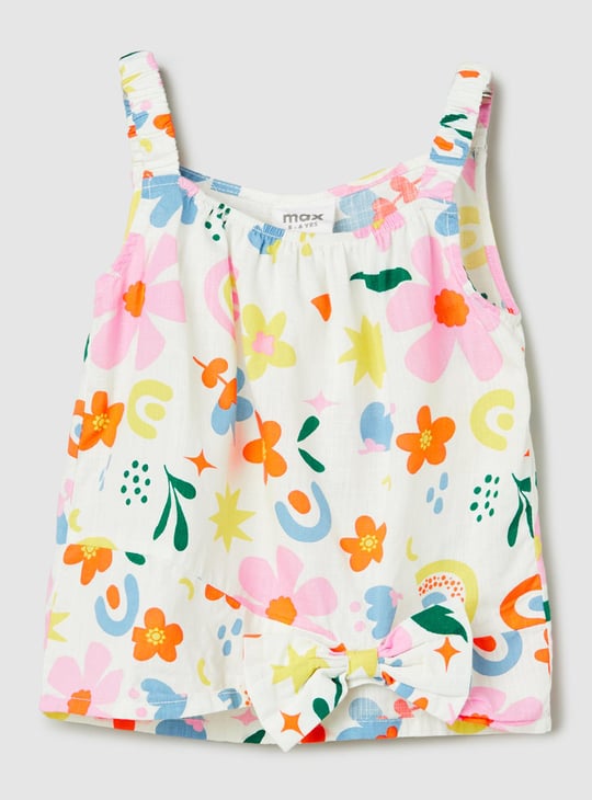 Girls Printed Sleeveless Top