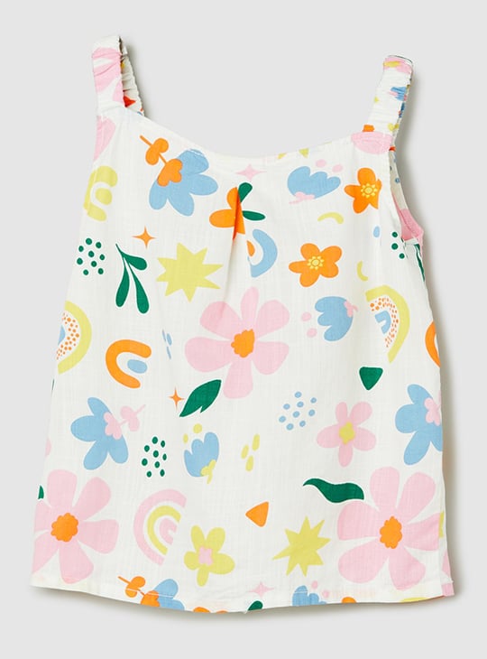 Girls Printed Sleeveless Top