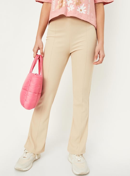 Girls Knit Flared Trousers