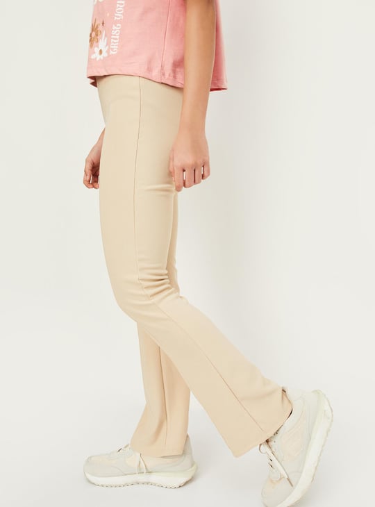 Girls Knit Flared Trousers