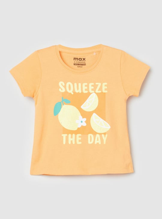 Girls Glitter Print T-shirt