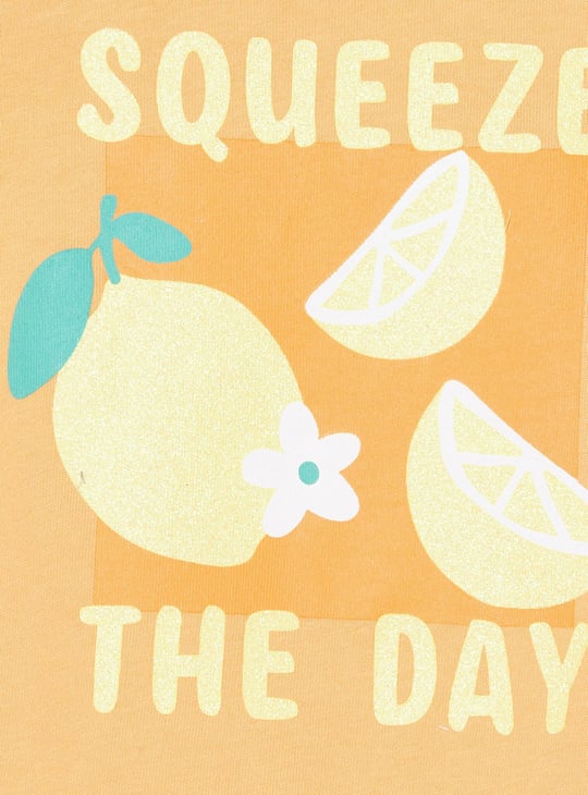 Girls Glitter Print T-shirt