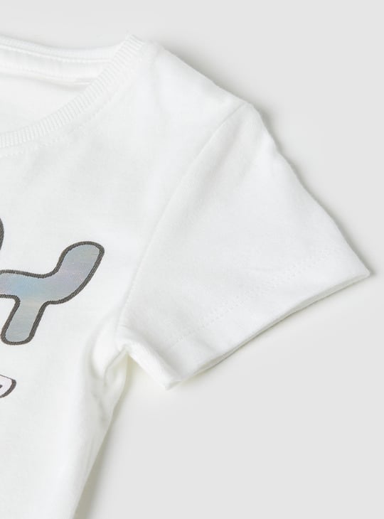 Girls Foil Printed T-shirt