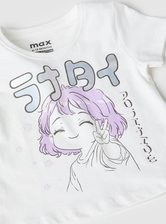 Girls Foil Printed T-shirt