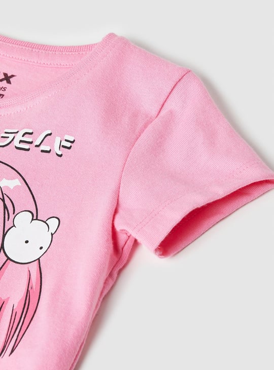 Girls Graphic Print T-shirt