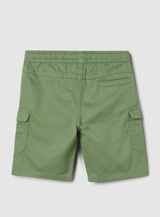 Boys Solid Cargo Shorts