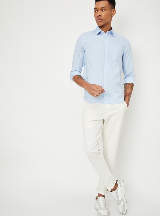 Men Regular Fit Solid Shirt