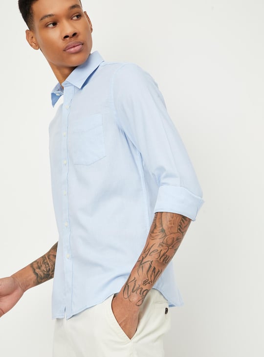Men Regular Fit Solid Shirt