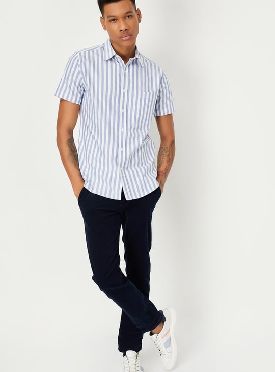 Men Regular Fit Striped Casual Shirt