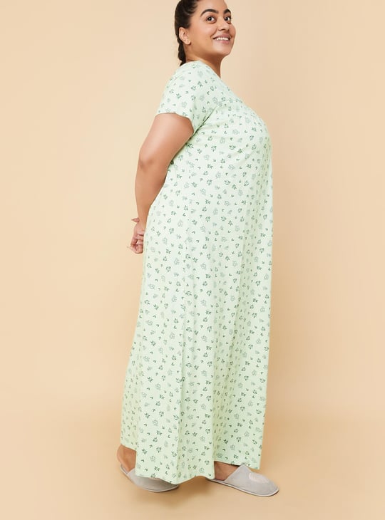 Women Floral Printed Nightgown