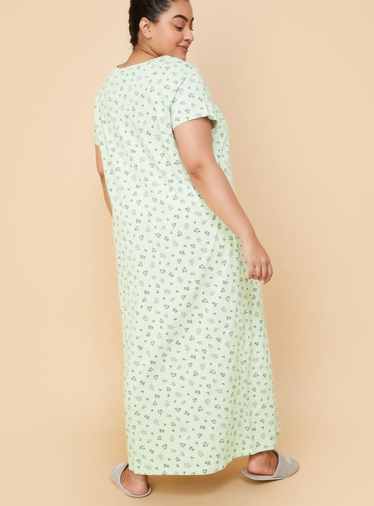 Women Floral Printed Nightgown