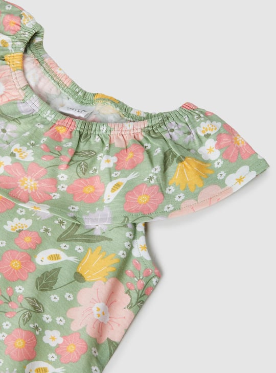 Girls Printed Shorts Set