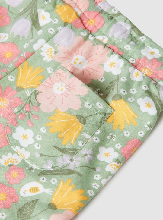 Girls Printed Shorts Set