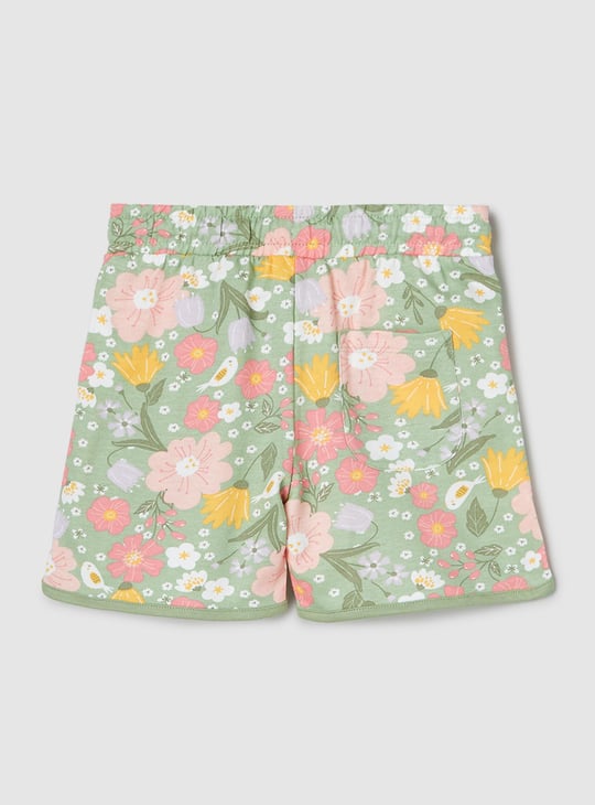 Girls Printed Shorts Set