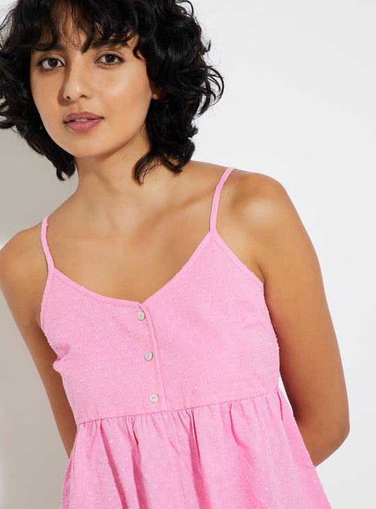 URB_N Women Strappy Peplum Top