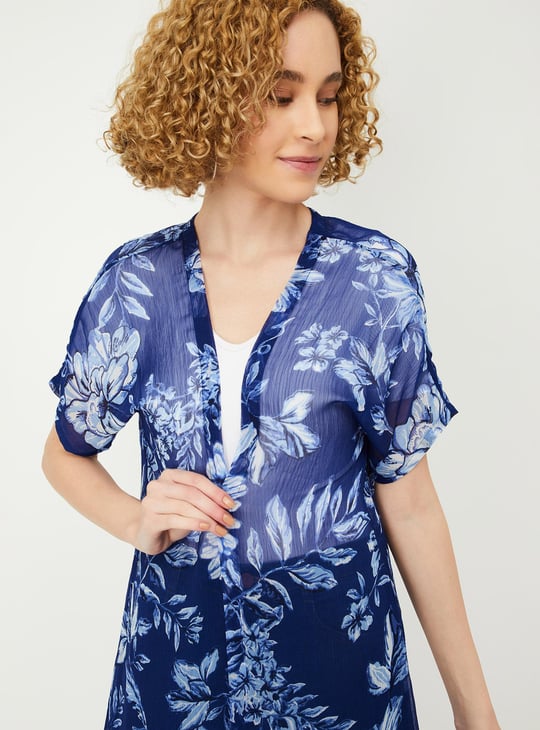 Women Floral Printed Shrug