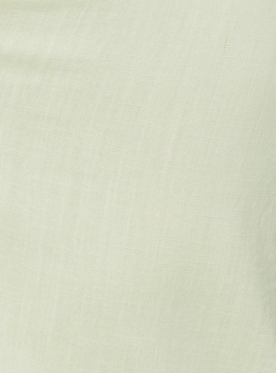 Boys Solid Band Collar Shirt