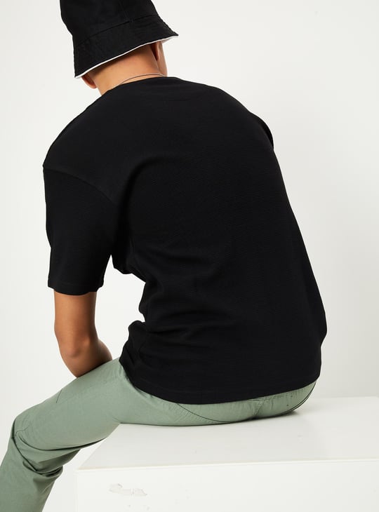 Boys Solid Flap Pocket T-shirt
