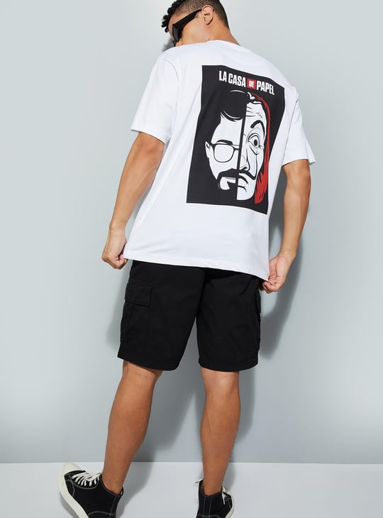 URB_N Men Money Heist Graphic Oversized T-shirt