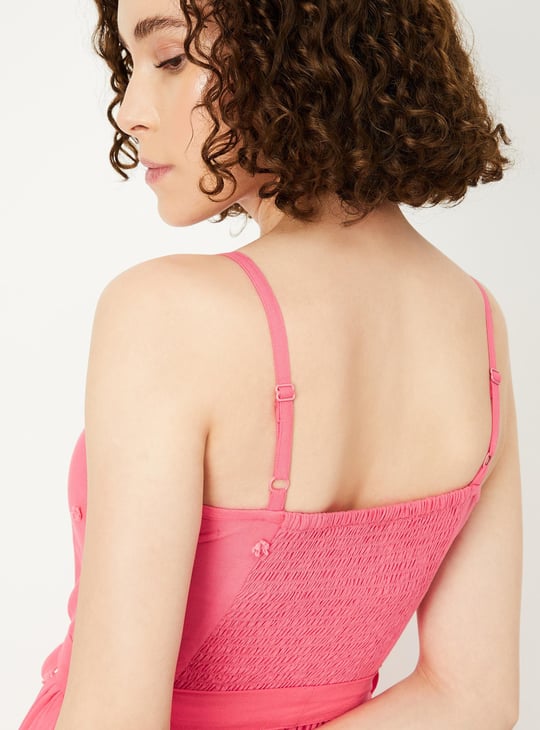 Women 3D Floral Applique Midi Dress