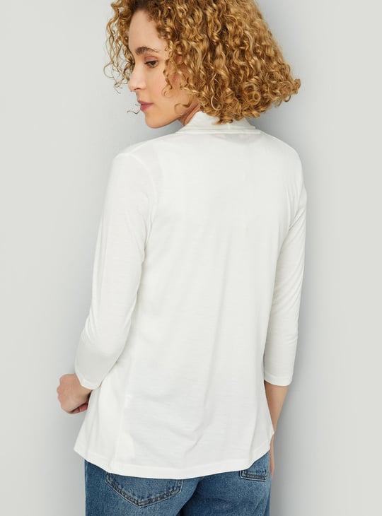 Women Solid Open-Front Shrug