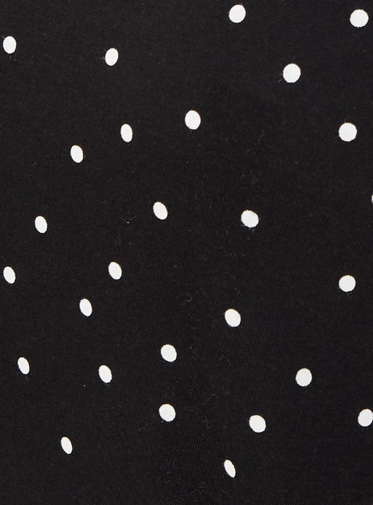Women Polka Dot Print T-shirt