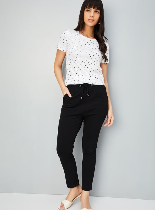 Women Polka Dot Print T-shirt