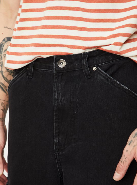 Men Washed Cargo Jeans