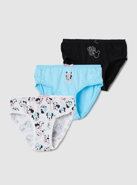 Girls Minnie Print Panties - Pack of 3