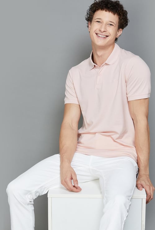 FAME FOREVER Solid Polo T-shirt