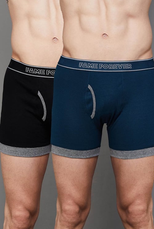 FAME FOREVER Solid Trunks - Pack of 2