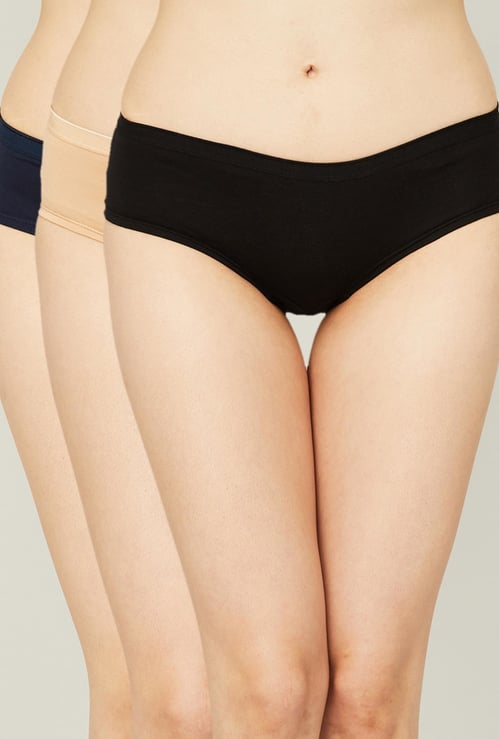GINGER Solid Hipster Panties - Pack of 3