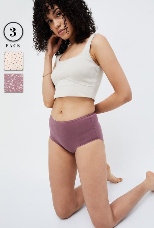 GINGER Printed Hipster Panties - Pack of 3