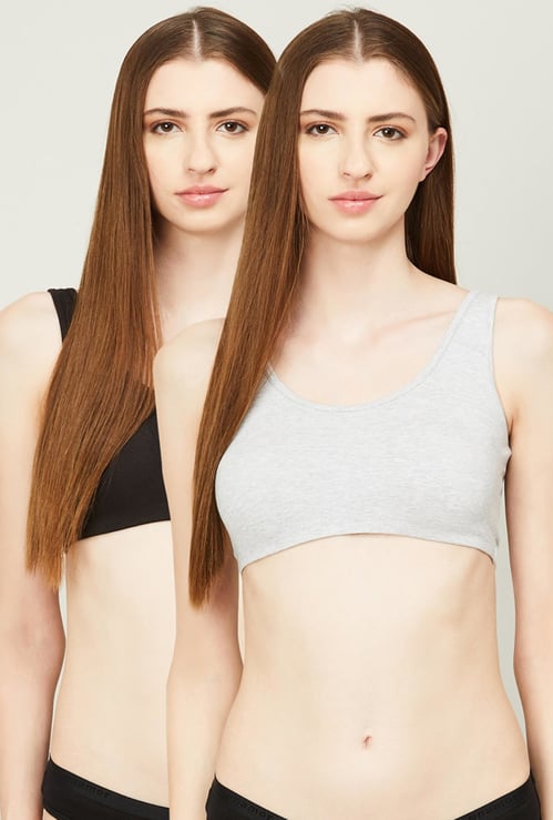 GINGER Women Solid Non-Wired Bra - Pack of 2