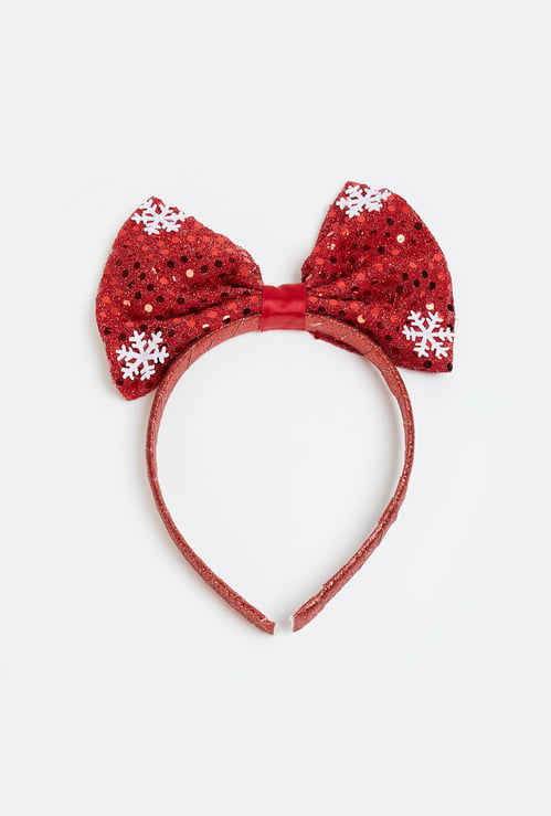 FAME FOREVER Girls Embellished Bow-Detailed Headband