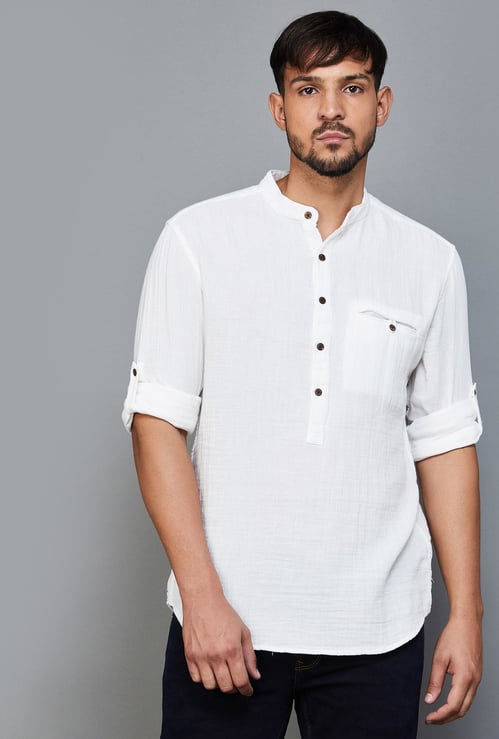 CELIO Men Solid Slim Fit Casual Shirt