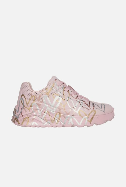 SKECHERS Girls Girls Printed Lace-Up Shoes