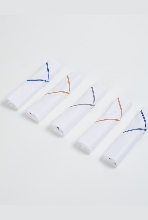 CODE Men Striped Handkerchief- Pack of 5
