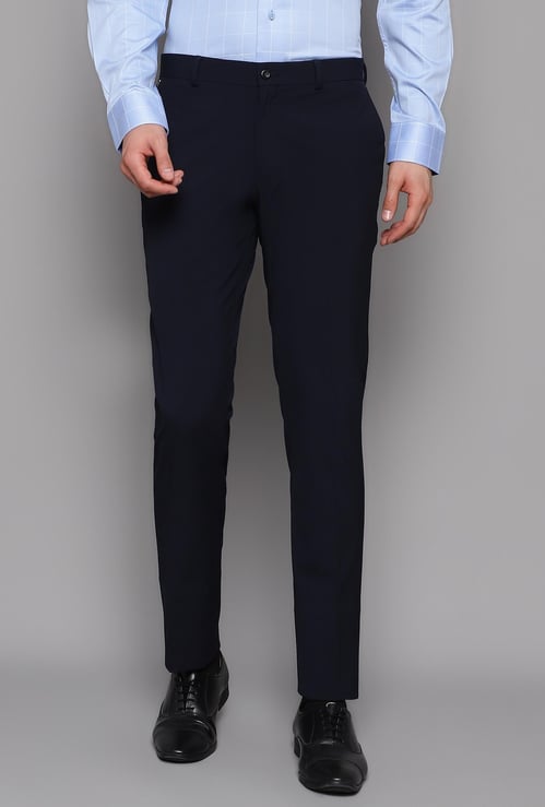 BLACKBERRYS Men Solid Slim Fit Formal Trousers