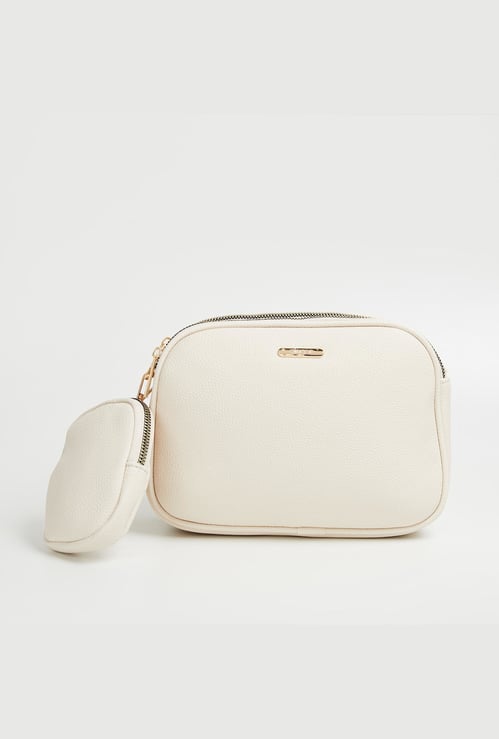 GINGER Textured Sling Bag with Pouch