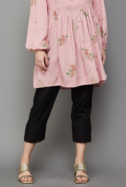BIBA Women Solid Straight Pant