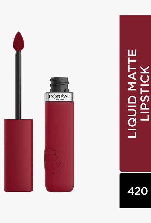 L'OREAL PARIS Infallible Matte Resistance Liquid Lipstick - Le Rouge Paris 420 - 5ml