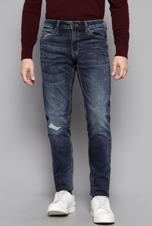 JACK & JONES Men Washed Slim Straight Jeans