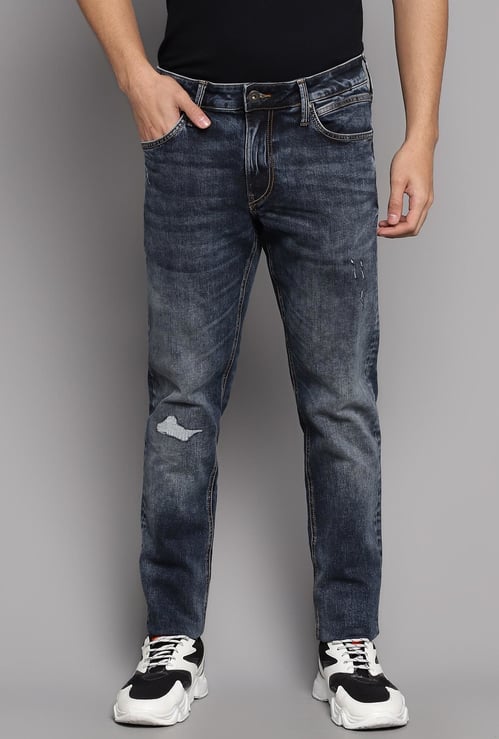 JACK & JONES Men Washed Slim Straight Jeans