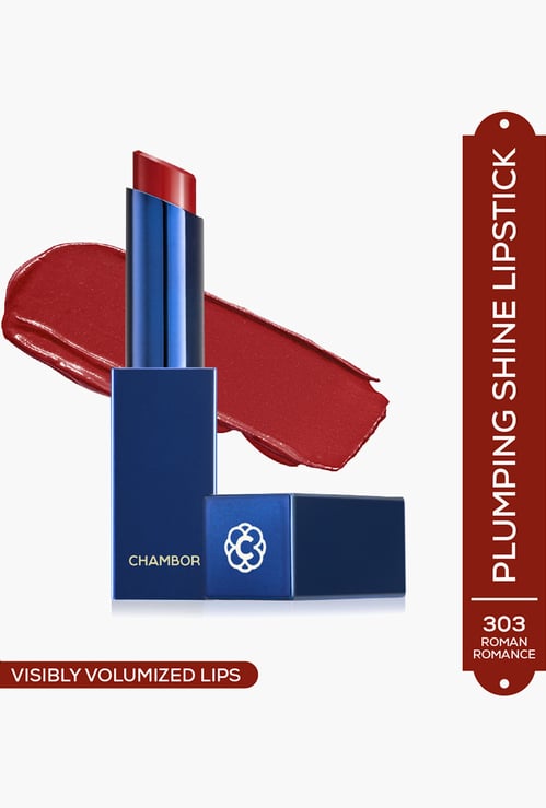 CHAMBOR Colour Studio Tres Shine Plump Lipstick-Roman Romance -303- 3gm