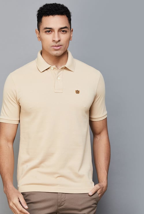 FAHRENHEIT Men Solid Regular Fit Polo T-shirt