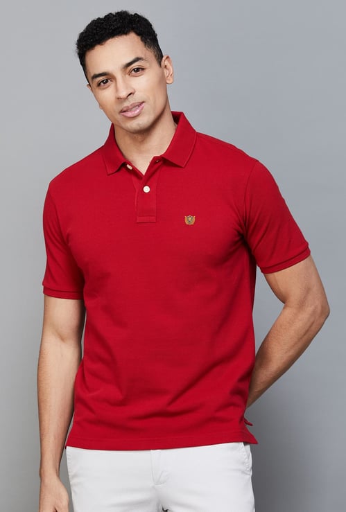 FAHRENHEIT Men Solid Regular Fit Polo T-shirt